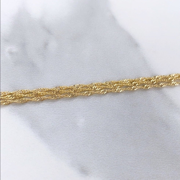 18k Gold Filled 1mm Singapore Chain - Picture 2 of 10